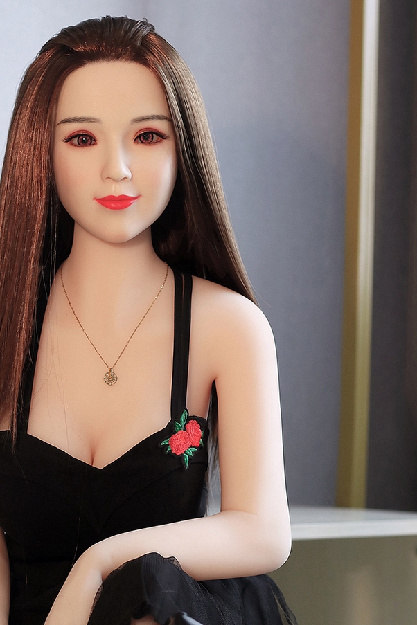 158cm D Cup Mora Thin Lips Occhi Ambra Bambola del Sesso Realistica Vista Dettaglio 8