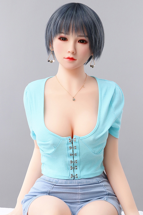 158cm D Cup Occhi Grigi Petite Seno Medio Bambola del Sesso Realistica Vista Dettaglio 4