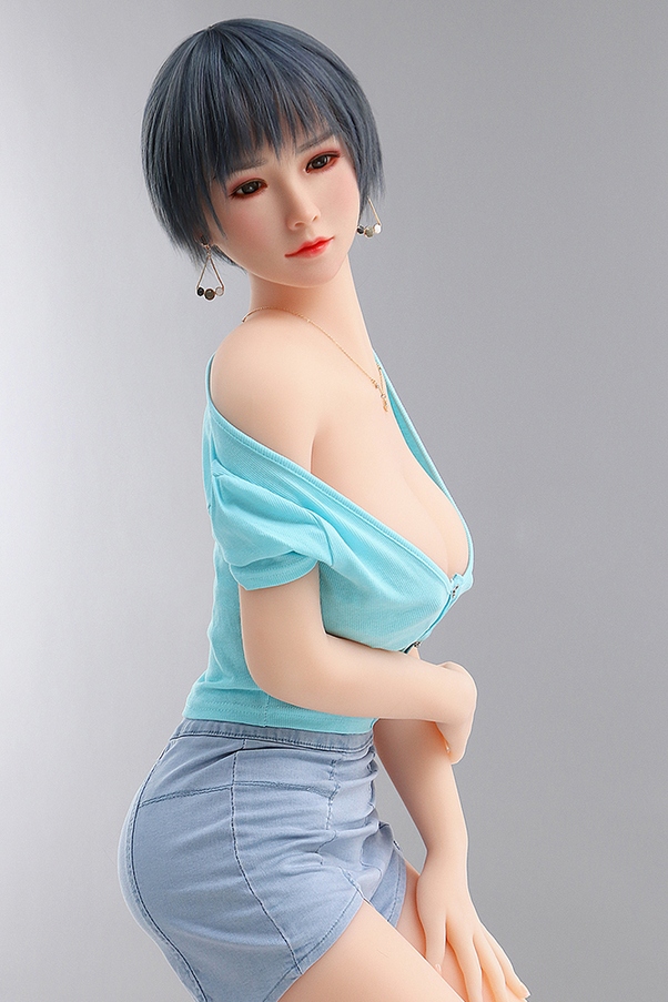 158cm D Cup Gray Seno Medio Petite Bambola del Sesso Realistica Vista Dettaglio 8