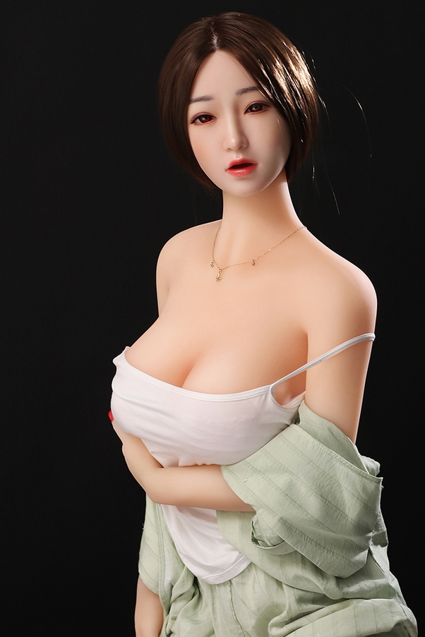 158cm D Cup Thin Lips Occhi Ambra Petite Breasts Bambola del Sesso Realistica Vista Dettaglio 5