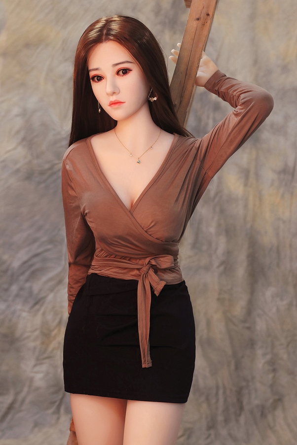 158cm D Cup Gray Natural Lips Petite Bambola del Sesso Realistica Vista Dettaglio 1