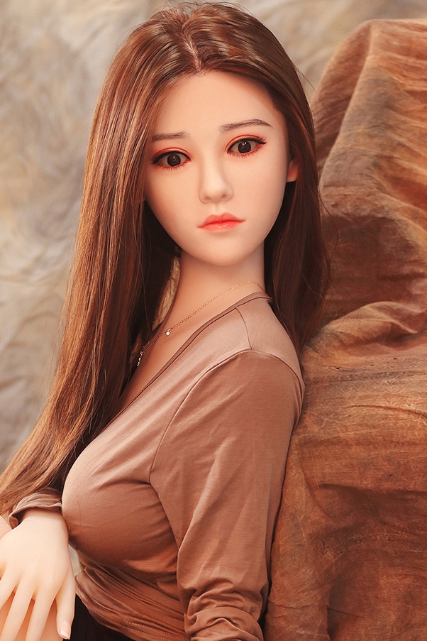 158cm D Cup Natural Lips Occhi Ambra Petite Bambola del Sesso Realistica Vista Dettaglio 6