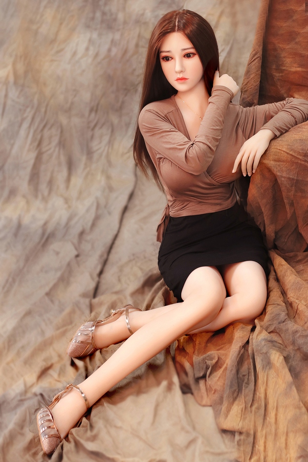 158cm D Cup Natural Lips Gray Occhi Ambra Bambola del Sesso Realistica Vista Dettaglio 13