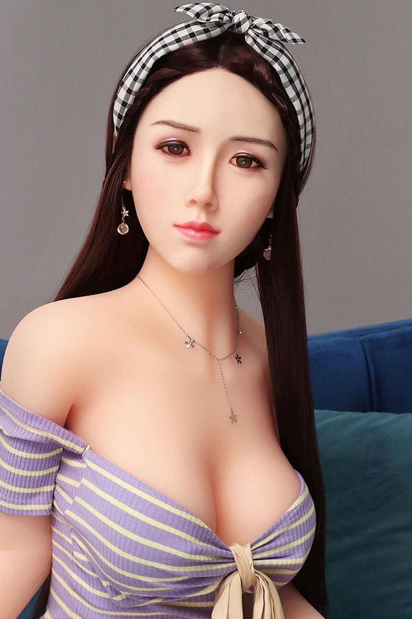 158cm D Cup Voluttuosa Occhi Ambra Petite Breasts Bambola del Sesso Realistica Vista Dettaglio 5