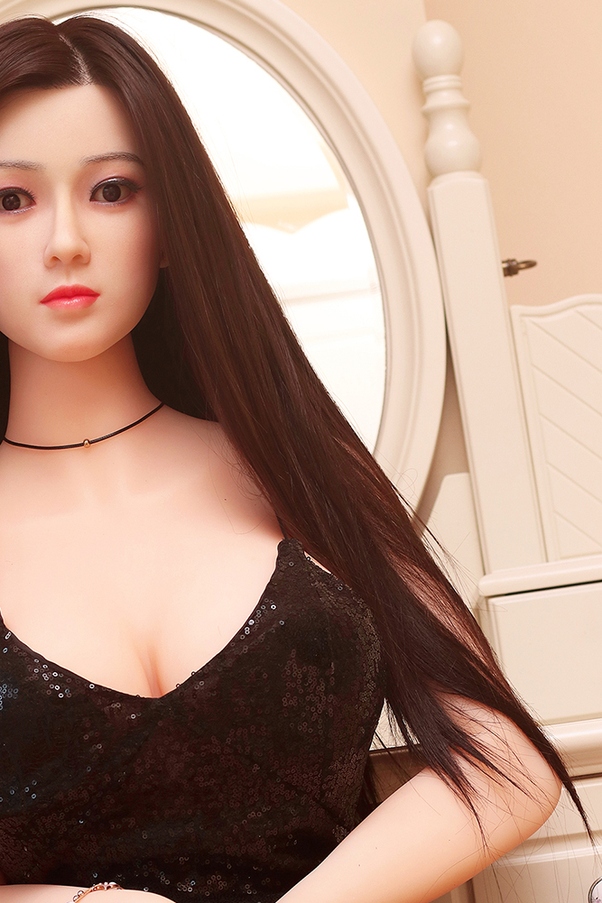 165cm E Cup Thin Lips Occhi Grigi Petite Breasts Bambola del Sesso BBW Vista Dettaglio 8