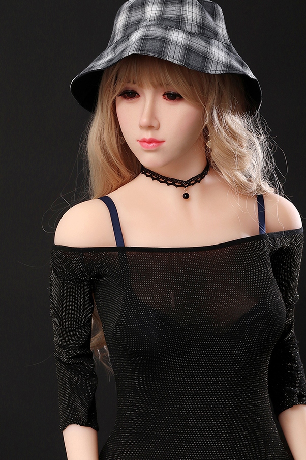 165cm D Cup Bionda Occhi Grigi Thin Lips Bambola del Sesso BBW Vista Dettaglio 6