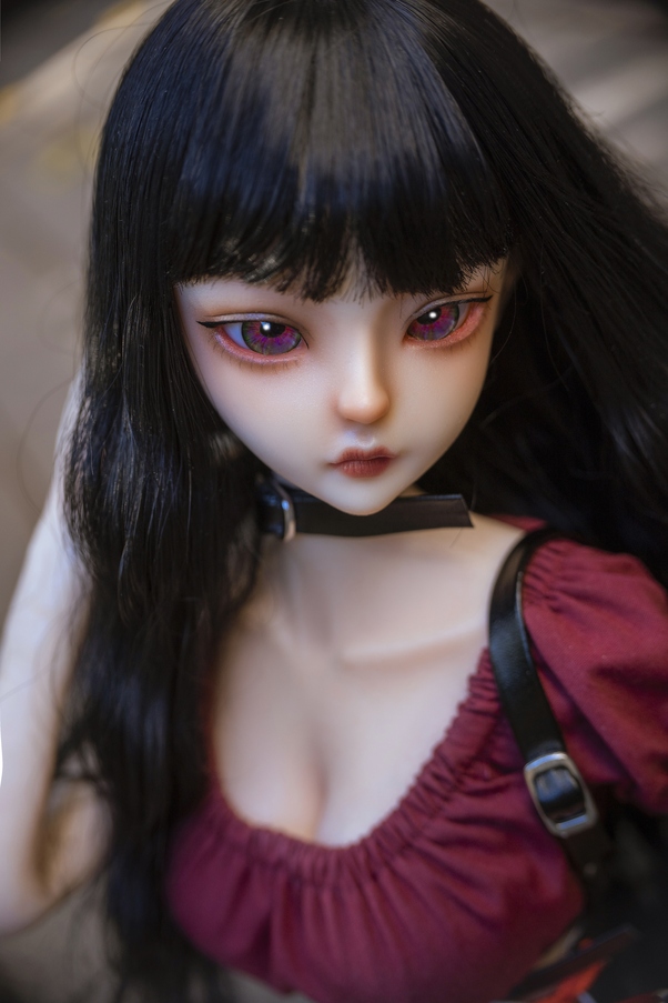 60cm D Cup Nero Petite Breasts Mini Bambola del Sesso Vista Dettaglio 5