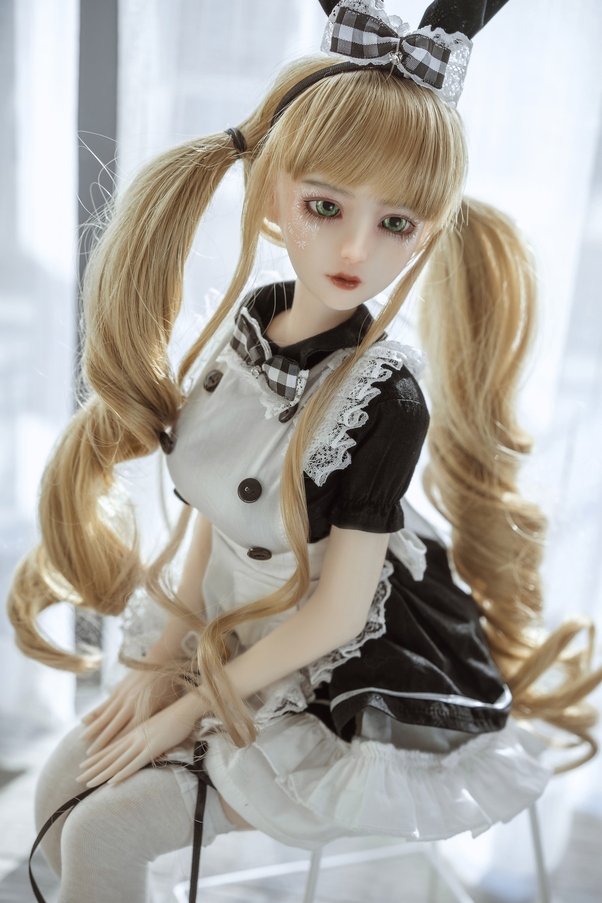 60cm D Cup Bianco Petite Thin Lips Mini Bambola del Sesso Vista Dettaglio 3