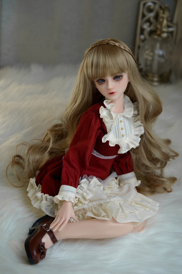 60cm D Cup Occhi Grigi Petite Thin Lips Mini Bambola del Sesso Vista Dettaglio 2