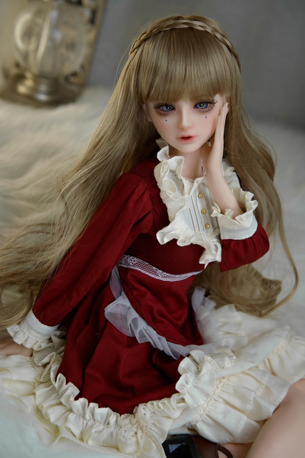 60cm D Cup Bianco Petite Occhi Grigi Mini Bambola del Sesso Vista Dettaglio 3