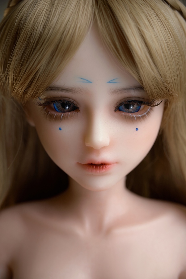 60cm D Cup Bianco Petite Thin Lips Mini Bambola del Sesso Vista Dettaglio 4