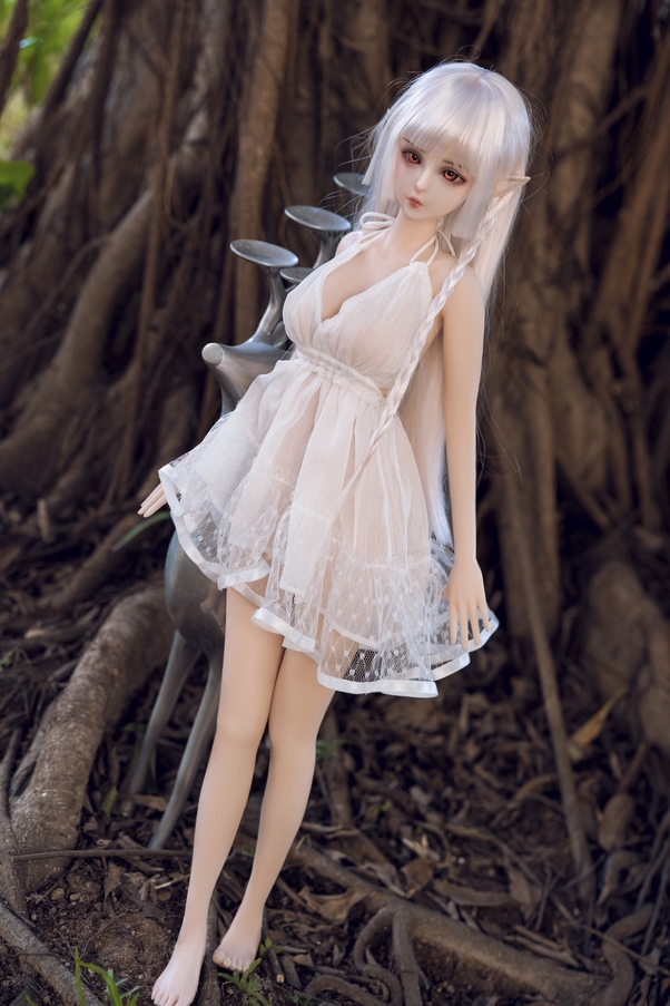 60cm D Cup Bianco Petite Breasts Mini Bambola del Sesso Vista Dettaglio 2