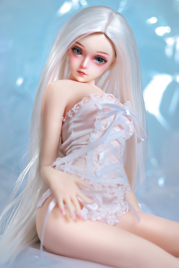 60cm E Cup Seno Piccolo Bianco Thin Lips Mini Bambola del Sesso Vista Dettaglio 4