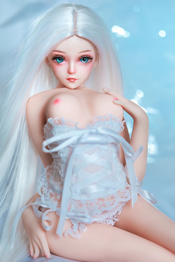 60cm E Cup Seno Piccolo Bianco Thin Lips Mini Bambola del Sesso Vista Dettaglio 9