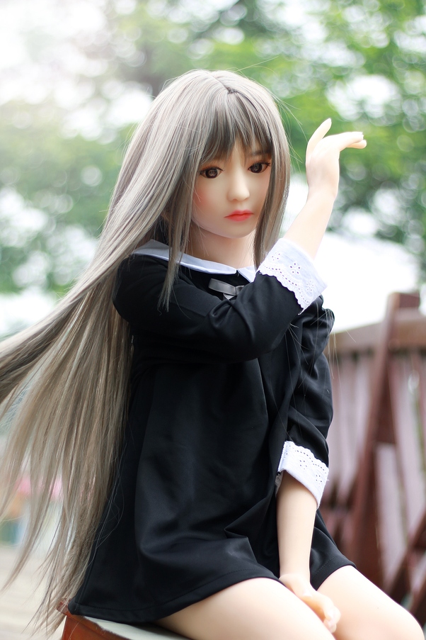 100cm A Cup Thin Lips Occhi Grigi Gray Bambola del Sesso Asiatica Vista Dettaglio 8