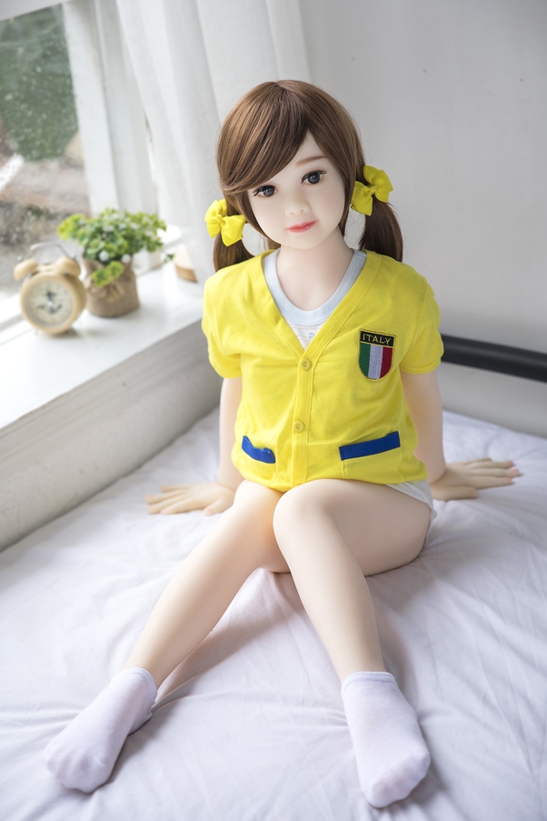 100cm A Cup Petite Thin Lips Seno Piccolo Mini Bambola del Sesso Prodotto