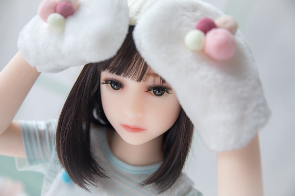 100cm A Cup Atletica Occhi Grigi Seno Piccolo Mini Bambola del Sesso Vista Dettaglio 5