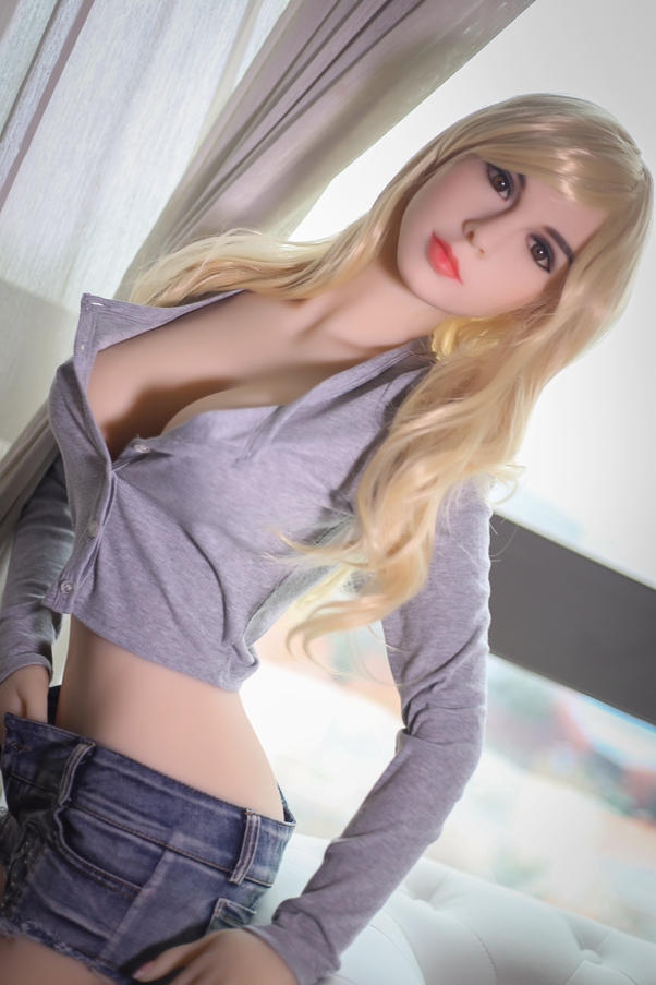 158cm C Cup Occhi Azzurri Snella Bionda Bambola del Sesso Europea Galleria 6