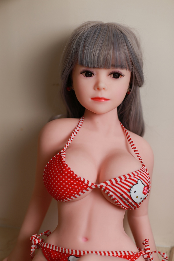 100cm E Cup Bianco Petite Breasts Occhi Grigi Bambola del Sesso Giovane Vista Dettaglio 2