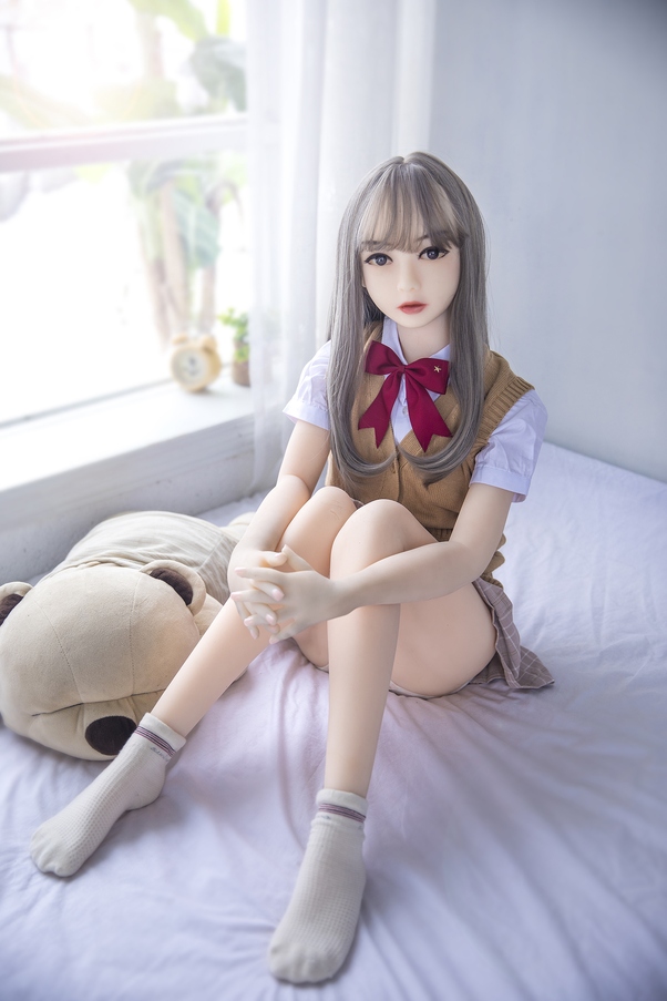 128cm A Cup Occhi Grigi Petite Thin Lips Bambola del Sesso Giovane Galleria 2