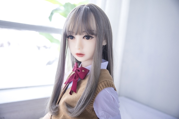 128cm A Cup Occhi Grigi Thin Lips Gray Bambola del Sesso Giovane Vista Dettaglio 5