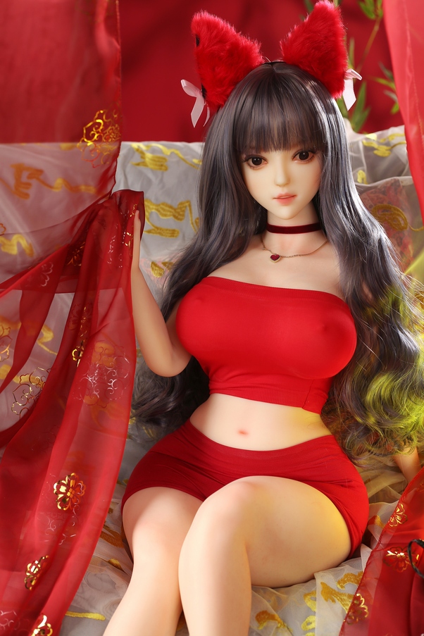 110cm D Cup Nero Voluttuosa Occhi Ambra Bambola del Sesso Formosa Vista Dettaglio 10