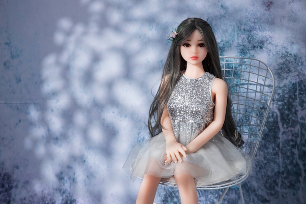 125cm B Cup Nero Seno Medio Petite Bambola del Sesso Giovane Vista Dettaglio 1