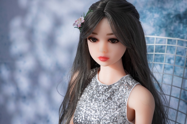 125cm B Cup Occhi Grigi Seno Medio Petite Bambola del Sesso Giovane Vista Dettaglio 2