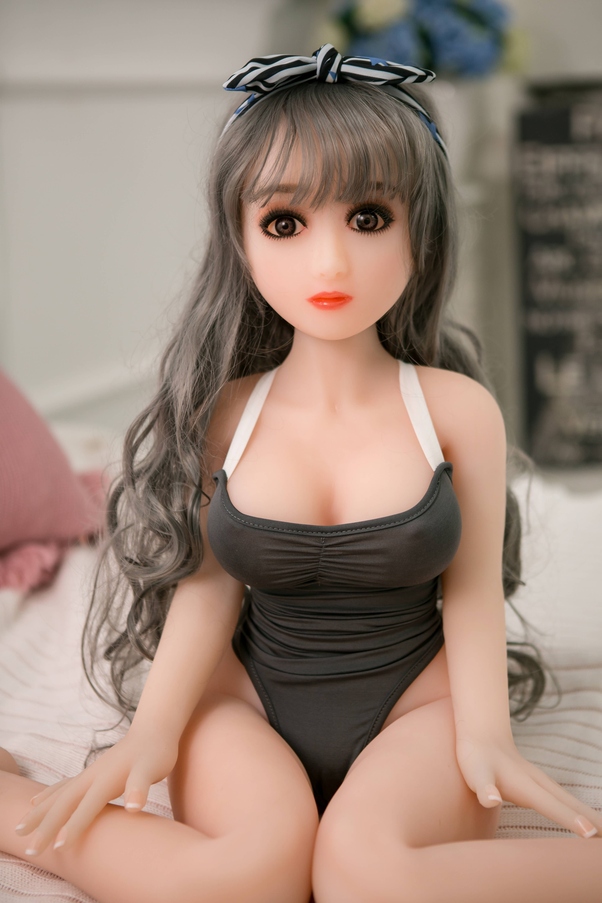 125cm D Cup Seno Medio Thin Lips Nero Bambola del Sesso Giovane Vista Dettaglio 5