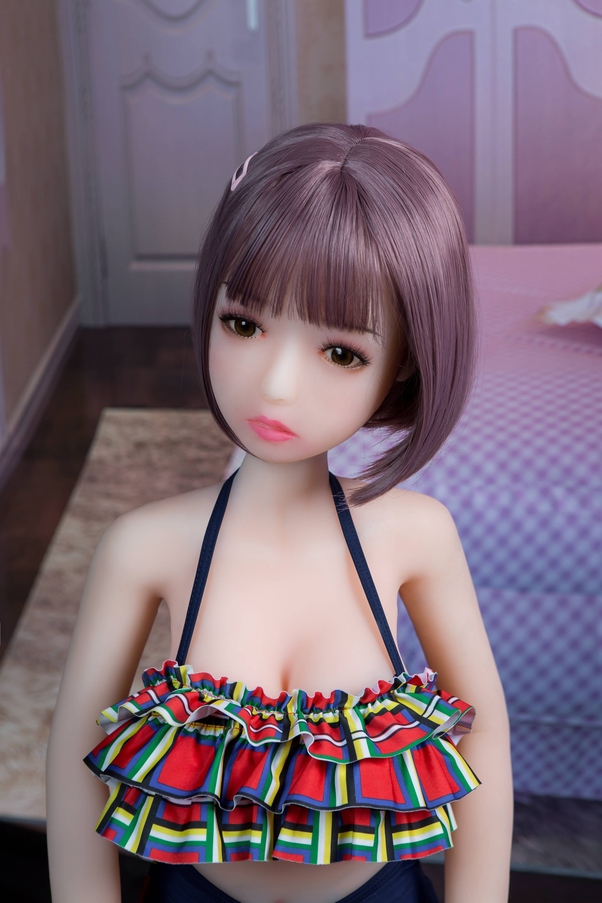 125cm C Cup Occhi Grigi Rosa Thin Lips Bambola del Sesso Giovane Vista Dettaglio 8