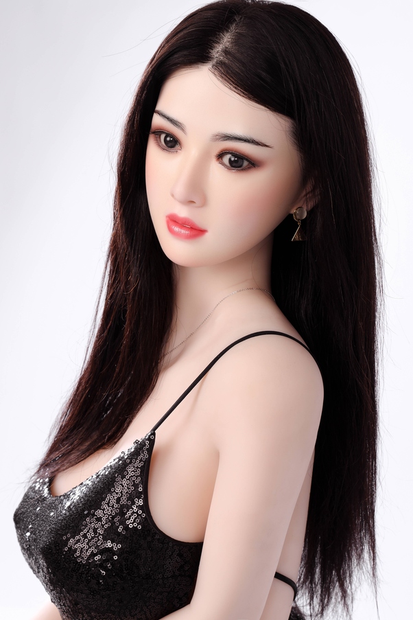 158cm I Cup Nero Occhi Grigi Thin Lips Bambola del Sesso BBW Vista Dettaglio 1