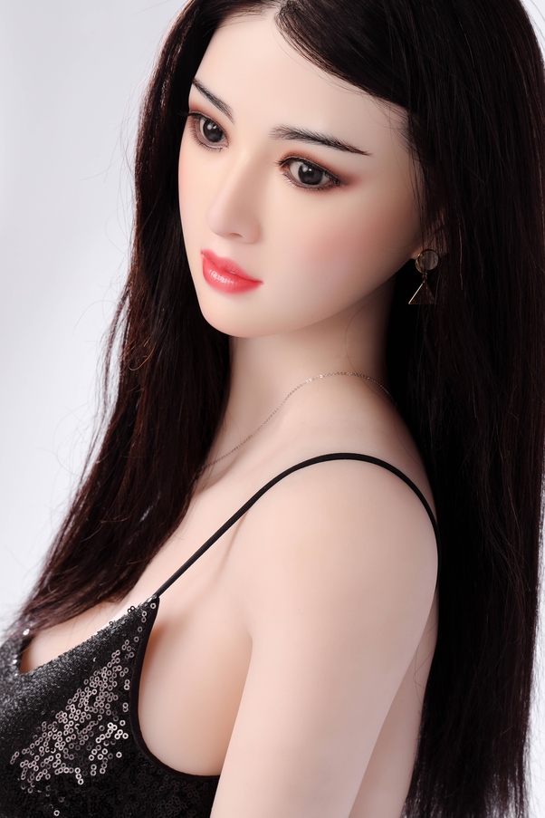 158cm I Cup Thin Lips Occhi Grigi Nero Bambola del Sesso BBW Vista Dettaglio 3