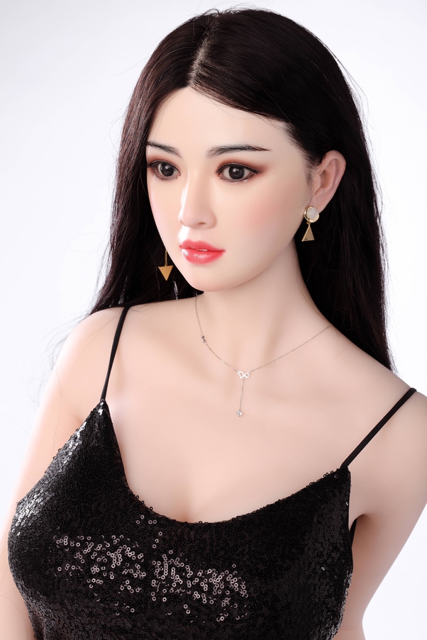 158cm I Cup Occhi Grigi Nero Thin Lips Bambola del Sesso BBW Vista Dettaglio 7