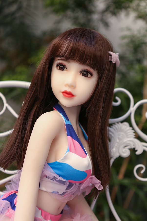 100cm D Cup Seno Medio Occhi Grigi Marrone Bambola del Sesso Giovane Vista Dettaglio 7