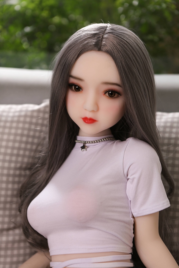 125cm B Cup Seno Medio Occhi Grigi Thin Lips Bambola del Sesso Giovane Vista Dettaglio 5