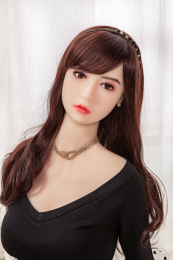 158cm C Cup Occhi Grigi Mora Thin Lips Bambola del Sesso BBW Vista Dettaglio 9