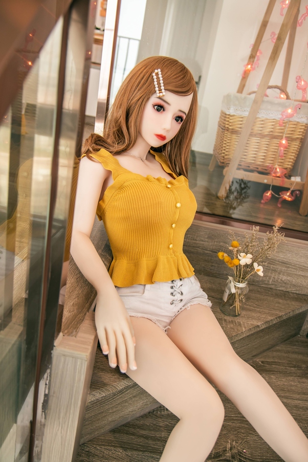 158cm C Cup Petite Breasts Bionda Thin Lips Bambola del Sesso BBW Vista Dettaglio 2