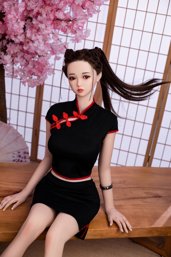 158cm C Cup Seno Piccolo Petite Nero Bambola del Sesso Asiatica Vista Dettaglio 11