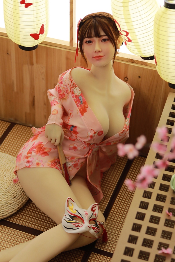 170cm I Cup Thin Lips Occhi Ambra Voluttuosa Bambola del Sesso Giapponese Vista Dettaglio 7