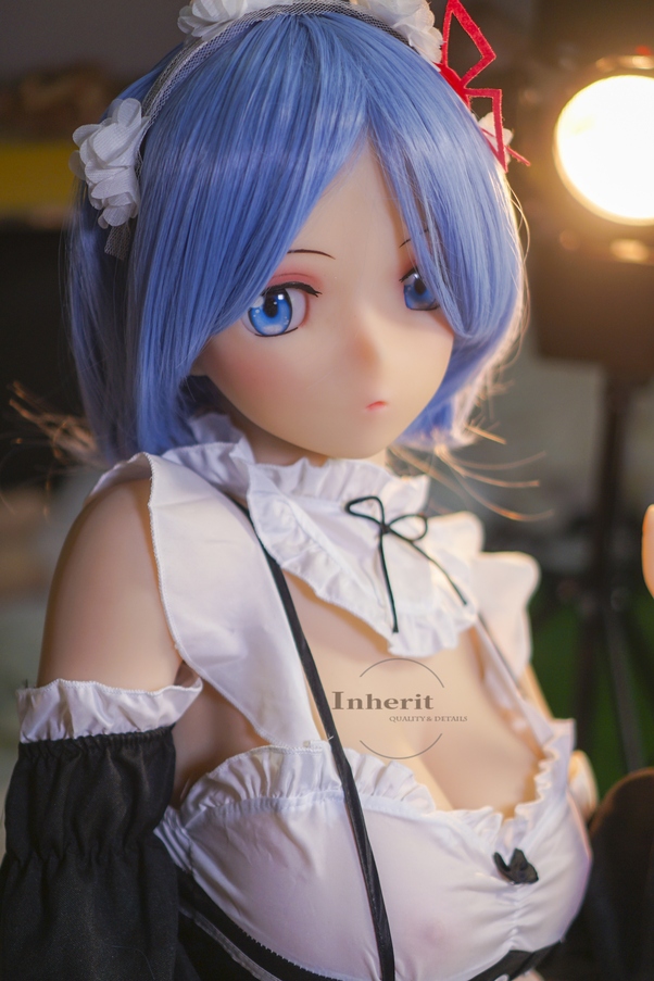 Seno Piccolo Occhi Azzurri Thin Lips Bambola del Sesso Anime Vista Dettaglio 3