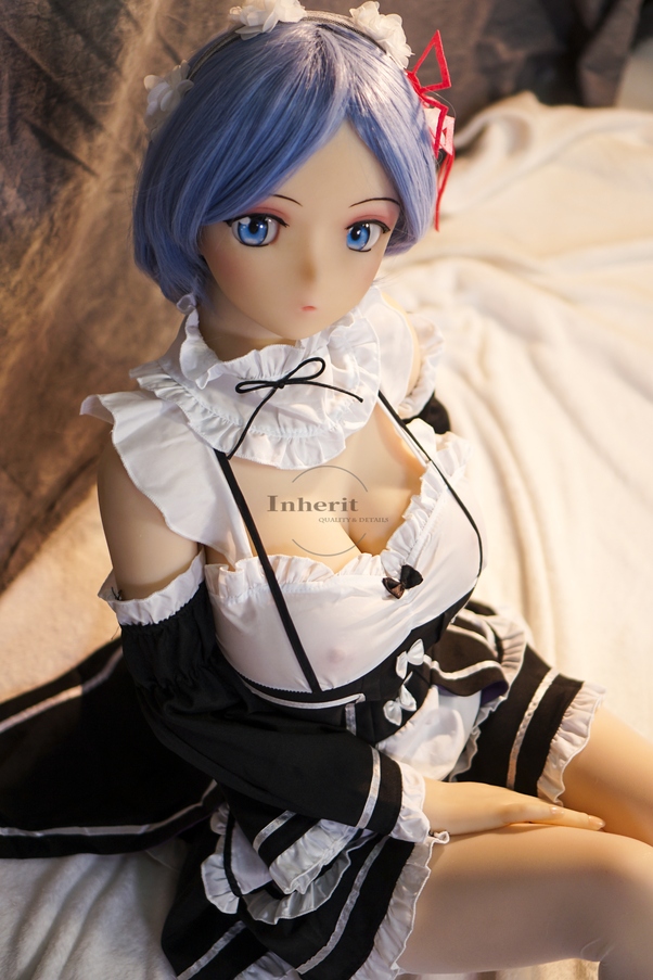 Occhi Azzurri Petite Thin Lips Bambola del Sesso Anime Vista Dettaglio 2