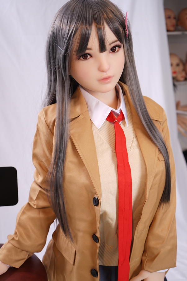 80cm G Cup Seno Piccolo Occhi Grigi Atletica Bambola del Sesso Anime Vista Dettaglio 4