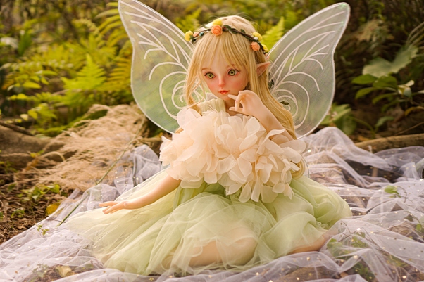 100cm B Cup Seno Piccolo Occhi Verdi Bionda Bambola del Sesso Anime Vista Dettaglio 2