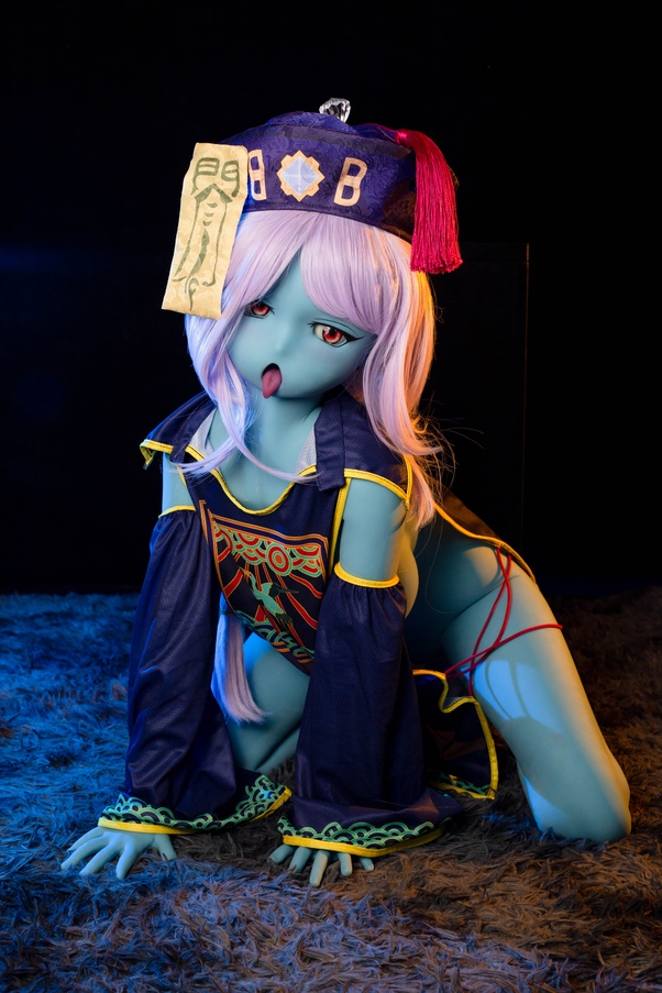 80cm B Cup Thin Lips Occhi Azzurri Voluttuosa Bambola del Sesso Anime Vista Dettaglio 1