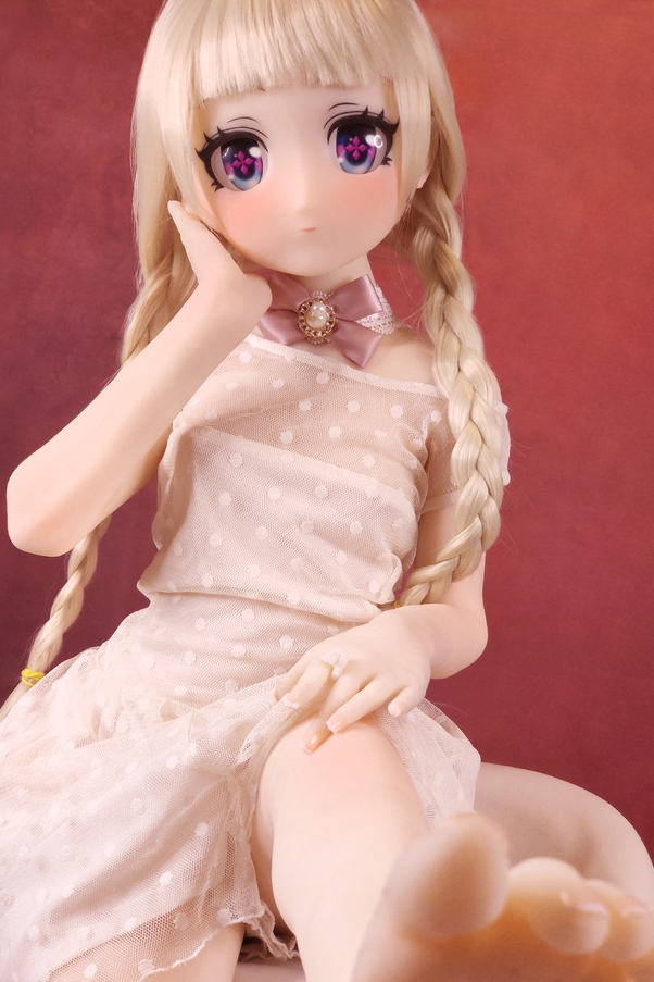 135cm A Cup Bianco Seno Piccolo Occhi Grigi Bambola del Sesso Anime Vista Dettaglio 3