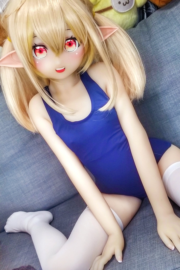135cm A Cup Bionda Seno Piccolo Occhi Grigi Bambola del Sesso Anime Vista Dettaglio 1