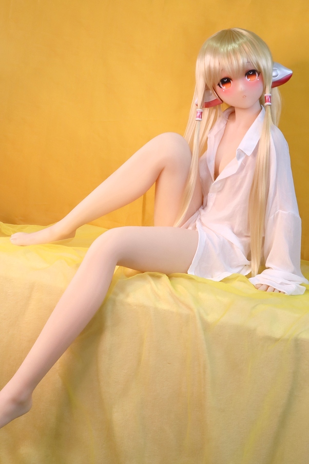 145cm B Cup Bionda Occhi Ambra Petite Bambola del Sesso Anime Vista Dettaglio 2