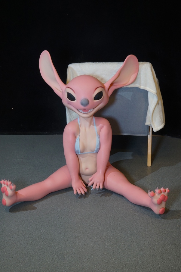 130cm A Cup Rosa Occhi Ambra Petite Bambola del Sesso Anime Vista Dettaglio 7