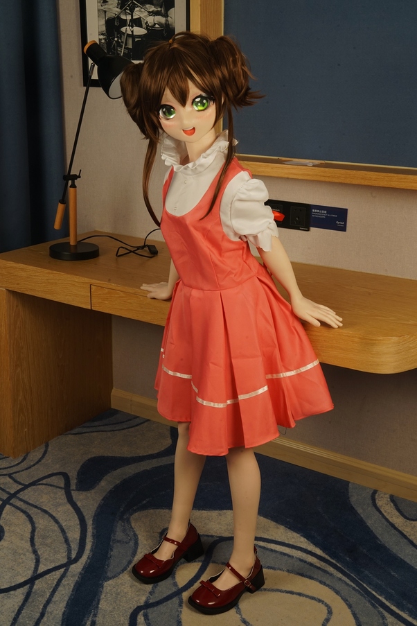 132cm A Cup Occhi Verdi Mora Thin Lips Bambola del Sesso Anime Vista Dettaglio 6