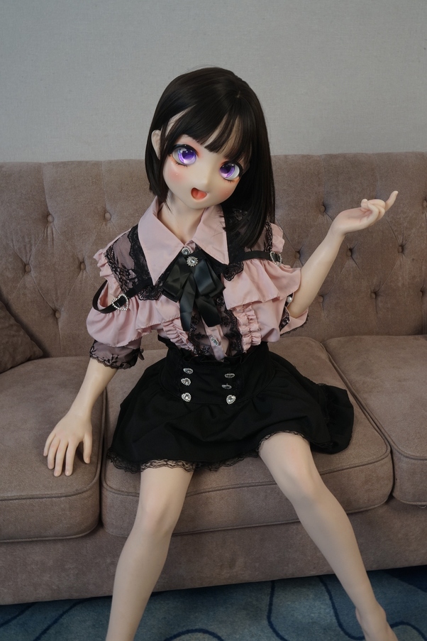 132cm A Cup Nero Thin Lips Petite Bambola del Sesso Anime Galleria 4